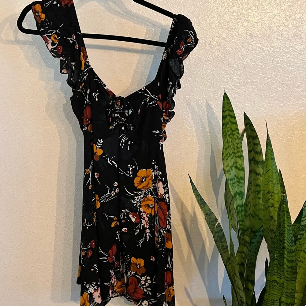 Black mini dress